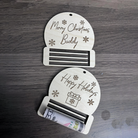 Thumbnail for Custom Christmas Money Holder Wood Ornament Cutout, Christmas Gift AE