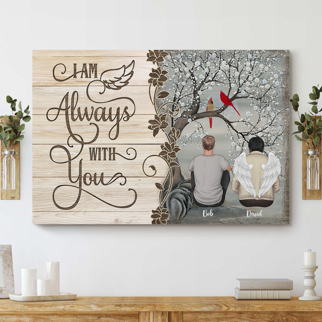 I Am Always With You Memorial Personalized Canvas AK