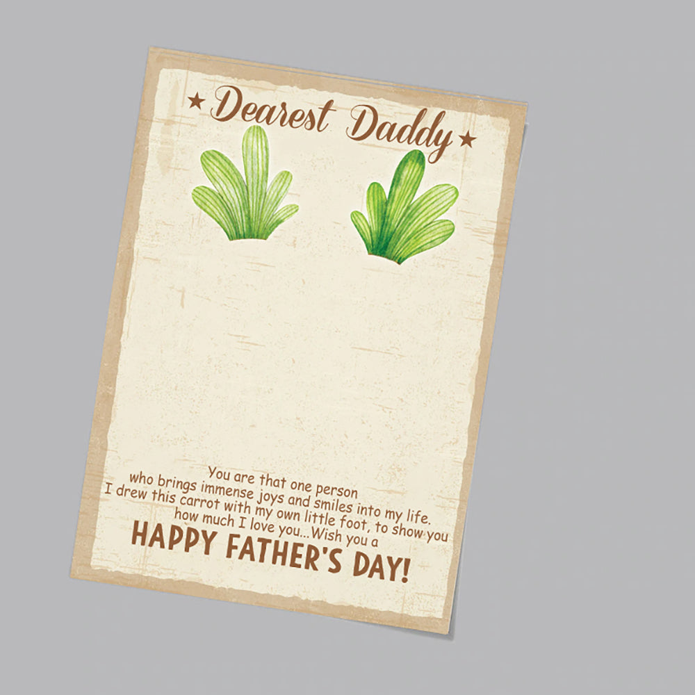 Dearest Daddy Handprint Art Craft Photo Frame, Kids Footprint AA