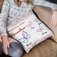 Thumbnail for Blessed To Be Called Grandma Butterflies Personalized Pillow AD