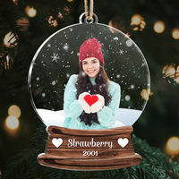 Thumbnail for Custom Photo Snowball Pet & Family Printed Acrylic Ornament, Gift For Dog Lovers, Christmas Gift AC