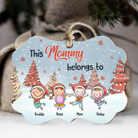 Thumbnail for Personalized Mom Grandma Belong To Kids Christmas Printed MDF Benelux Ornament AE