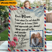 Thumbnail for Air Mail Dear Mom - Personalized Blanket, Mother's Day Gift For Mom AB