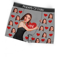 Thumbnail for Custom It's Mine Photo Men's Boxer Briefs, Valentine Gift Ideas For Him AI