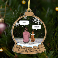 Thumbnail for You Left Paw Prints On My Heart Personalized Dog Memorial Printed Acrylic Ornament, Sympathy Gift AE
