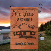 Thumbnail for Custom Happy Campers Camping Garden Flag, Gift For Camper AD