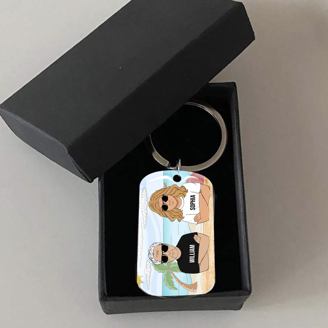 Annoying Each Other Personalized Metal Keychain AA
