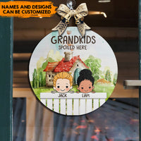 Thumbnail for Grandkids Spoiled Here, Gift For Mother's Day, Grandma - Customized Door Sign Z