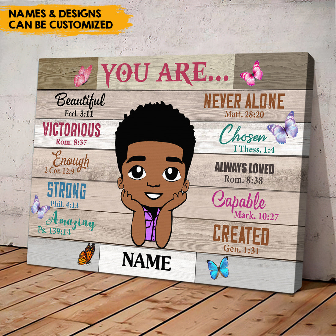 Loving You Are - Personalized Canvas For Kids AK