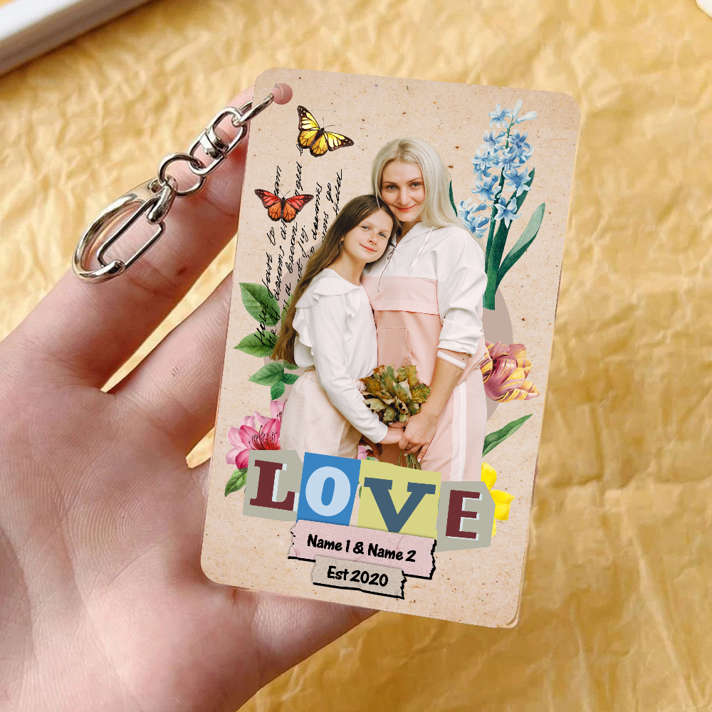 Personalized Photo Mother Daughter You Are Forever Friend Acrylic Keychain JonxiFon