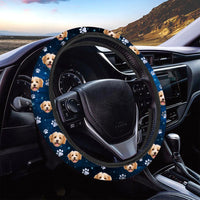 Thumbnail for Custom Galaxy Dog Cat Photo Car Steering Wheel Cover, Pet Lover Gift JonxiFon