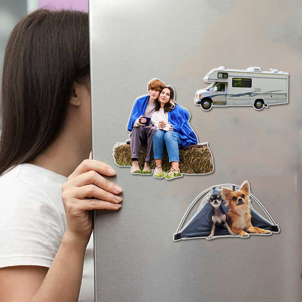 Custom Rv Camping Photo Magnets, Fridge Magnet For Camping Lovers JonxiFon