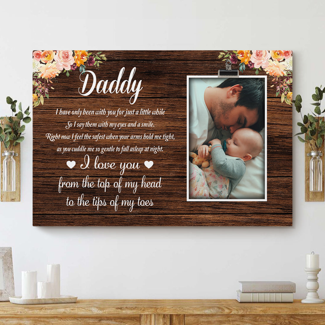Love You From Top of My Head To Toe - Personalized Canvas AK
