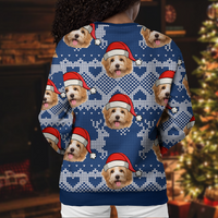 Thumbnail for I Love My Pet Photo Ugly Christmas Sweatshirt, All-Over-Print Sweatshirt AB
