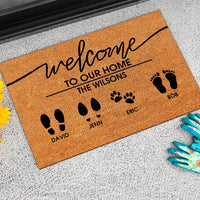 Thumbnail for Foot Print Family - Personalized Doormat AB