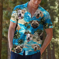 Thumbnail for Ocean Dog Watercolor - Customized Hawaiian Shirt AI