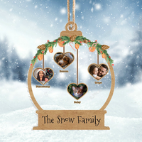 Thumbnail for Upload Photo Heart Personalized Christmas Gift For Family Friends Printed Acrylic Ornament, Customized Holiday Ornament AE