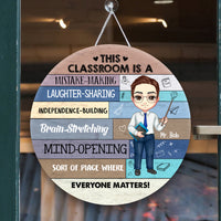 Thumbnail for Everyone Matters Teacher Door Sign, Classroom Welcome Door Hanger Z