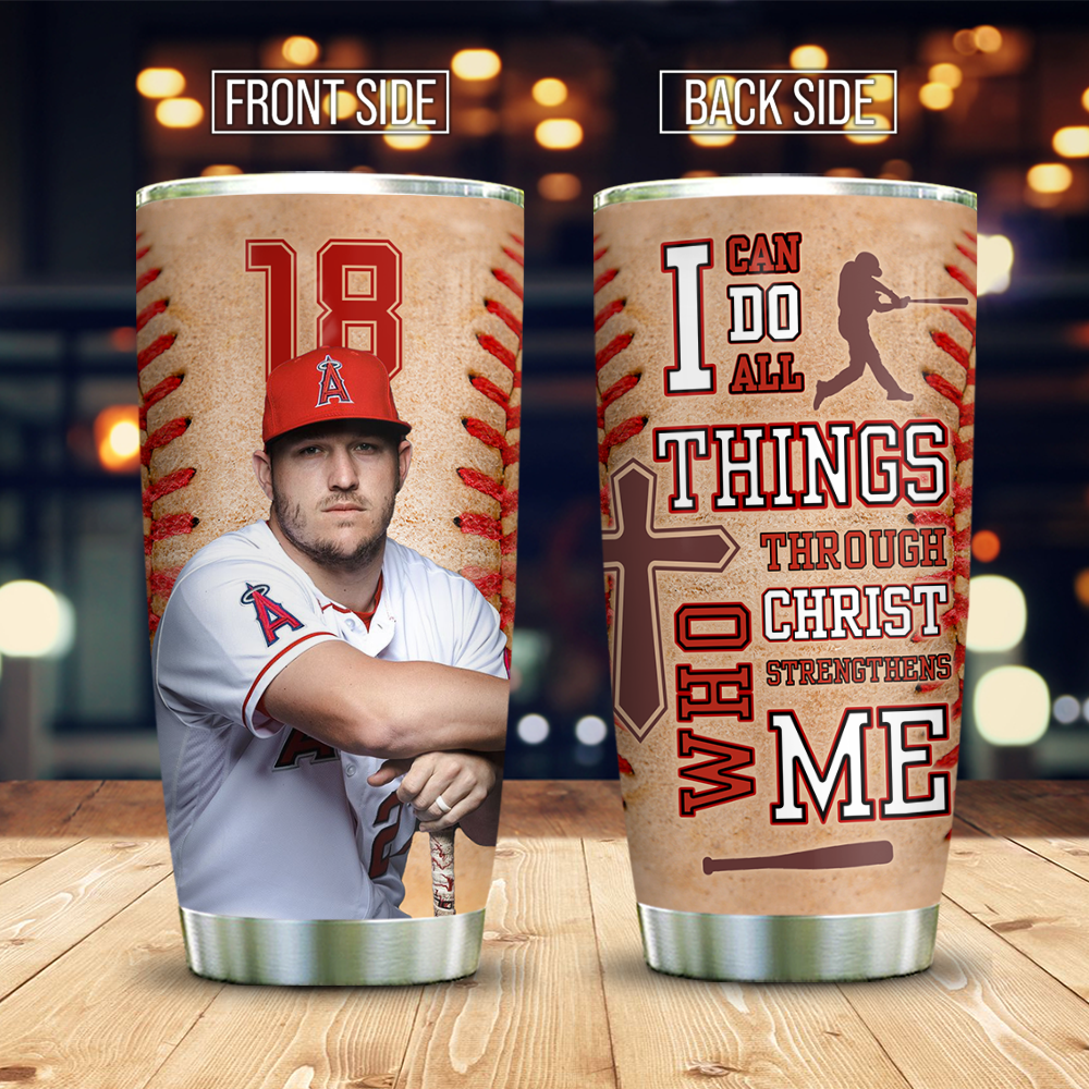 Personalized Upload Photo Baseball Tumbler, Gift For Baseball Lover AA
