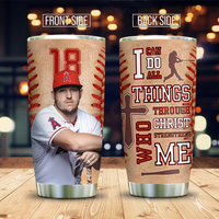 Thumbnail for Personalized Upload Photo Baseball Tumbler, Gift For Baseball Lover AA