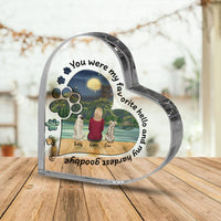 Thumbnail for Once by side, forever in my heart - Personalized heart acrylic plaque AA
