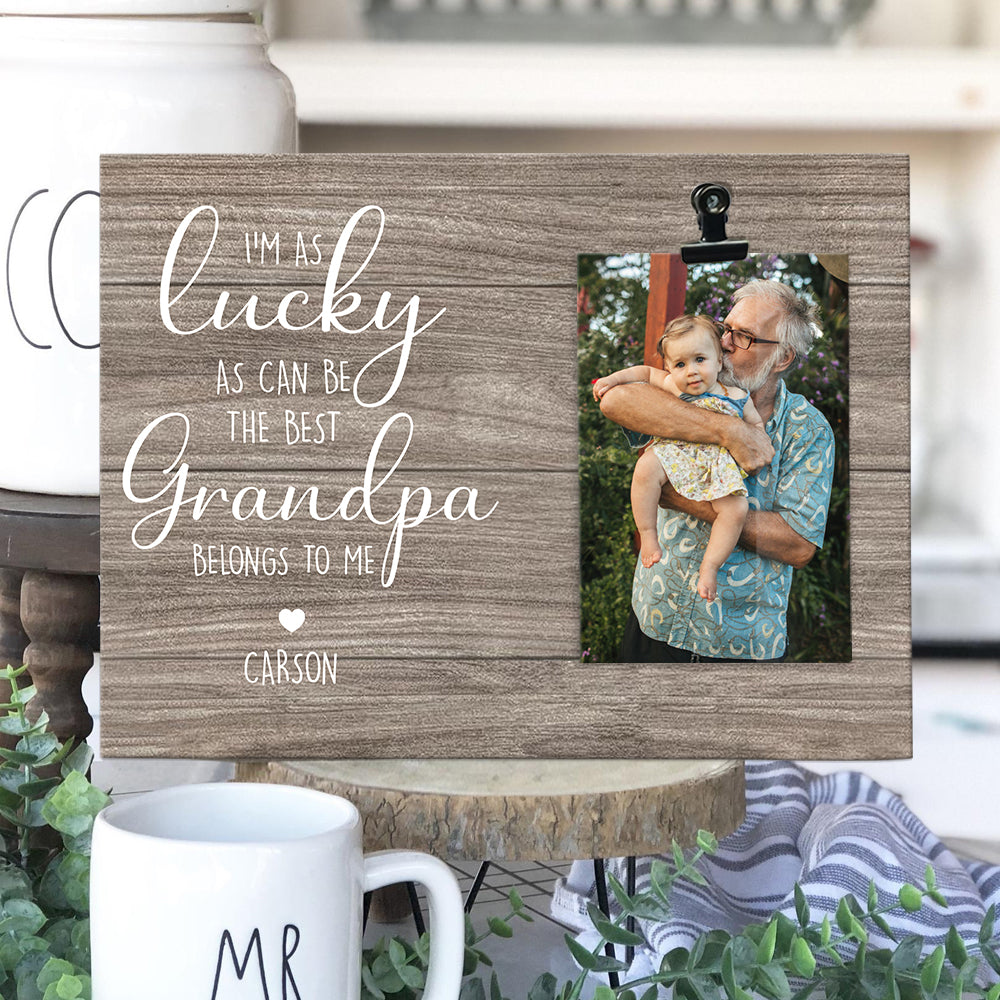 LUCKY as can be the best - Personalized Photo clip frame AA