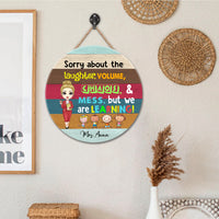 Thumbnail for We are learning Teacher Wood Sign, DIY Gift For Back To School Z