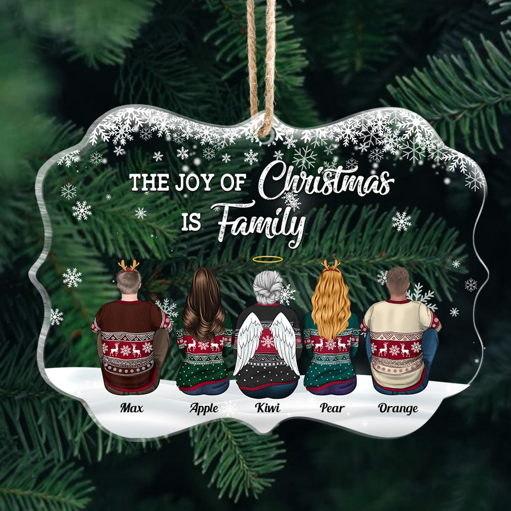 The Joy Of Christmas Is Family Printed Acrylic Ornament, Family Ornament AE