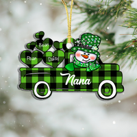 Thumbnail for Personalized Christmas Truck Heart Grandkids Printed Acrylic Ornament, Christmas Gift For Grandma AE