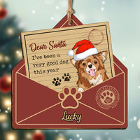 Thumbnail for Personalized Dear Santa Good Dog This Year Christmas Printed Wood Ornament, Customized Holiday Ornament AE