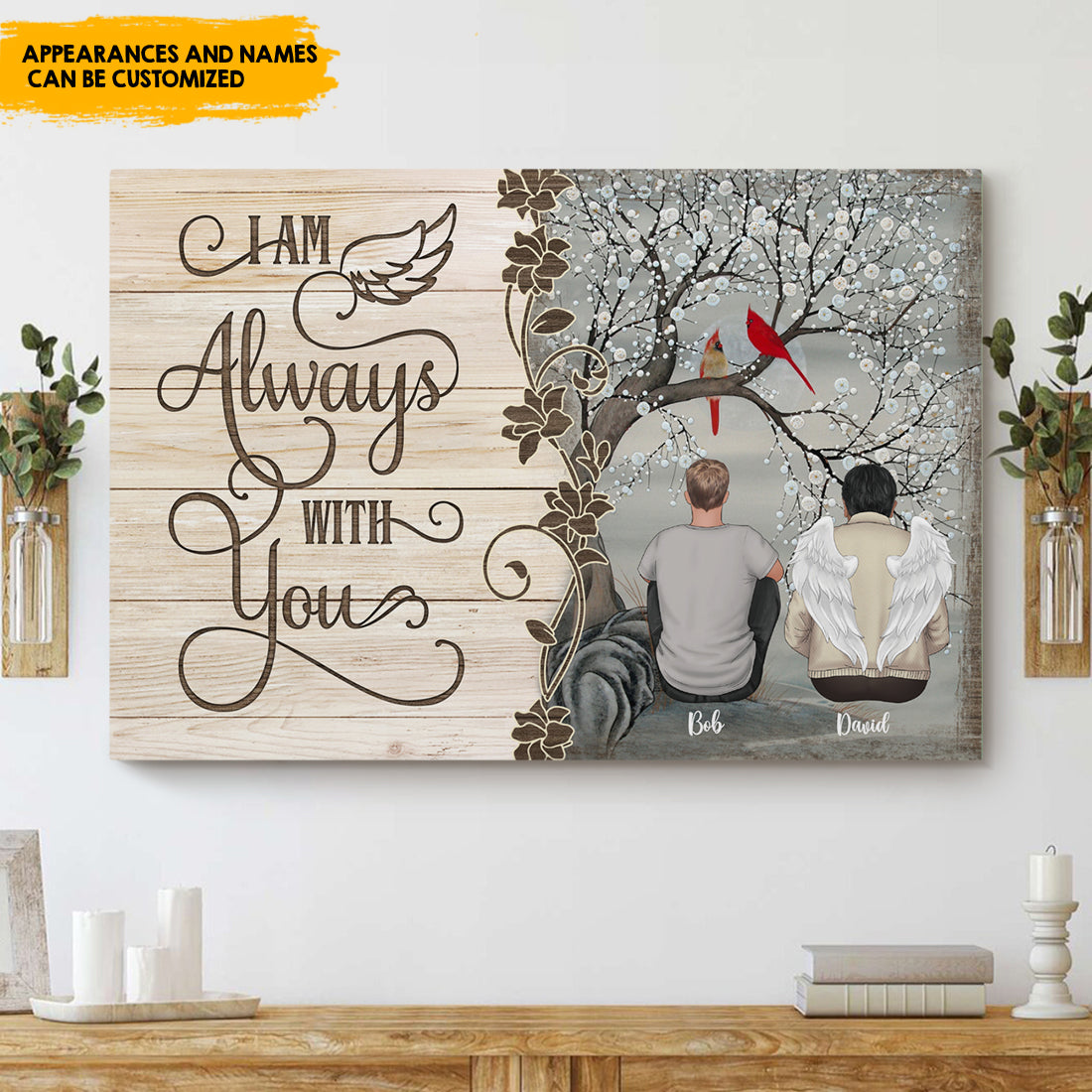 I Am Always With You Memorial Personalized Canvas AK