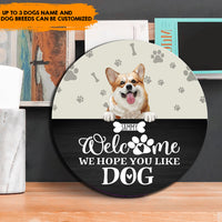 Thumbnail for Hope You Like Dogs, Dog Lovers Gift - Personalized Door Sign Z