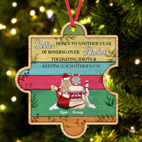 Thumbnail for Personalized You Are My Missing Piece Besties Friends, Customized Holiday Ornament AE