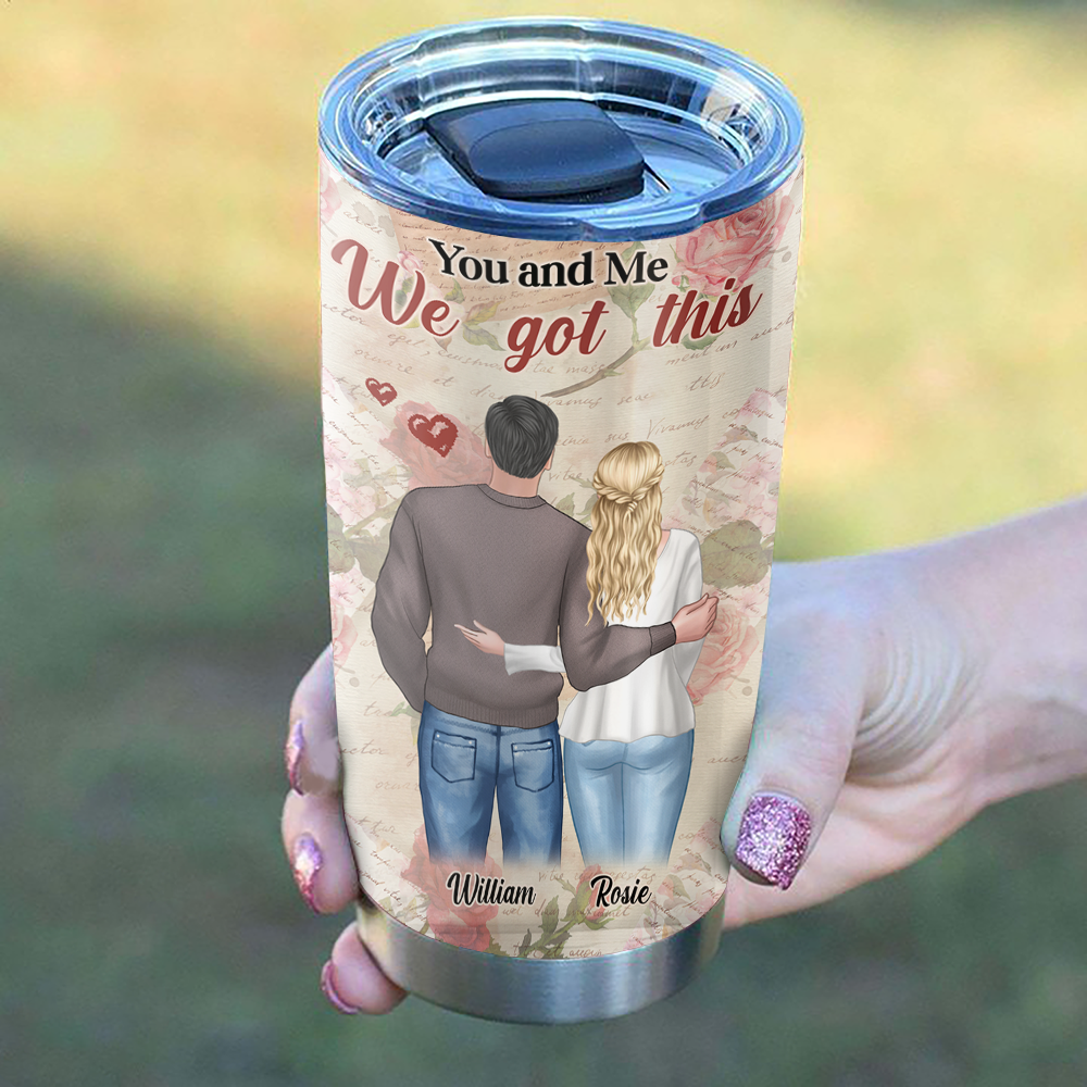 Personalized The Day I Met You Love Letter Couple Tumbler, Valentine's Day Gift AA