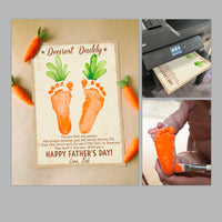 Thumbnail for Dearest Daddy Handprint Art Craft Photo Frame, Kids Footprint AA