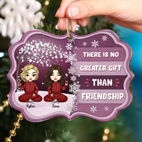 Thumbnail for Personalized There Is No Greater Gift Than Besties Friend Printed Wood Ornament, Christmas Gift For BFF AE