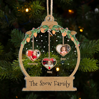 Thumbnail for Upload Photo Heart Personalized Christmas Gift For Family Friends Printed Acrylic Ornament, Customized Holiday Ornament AE