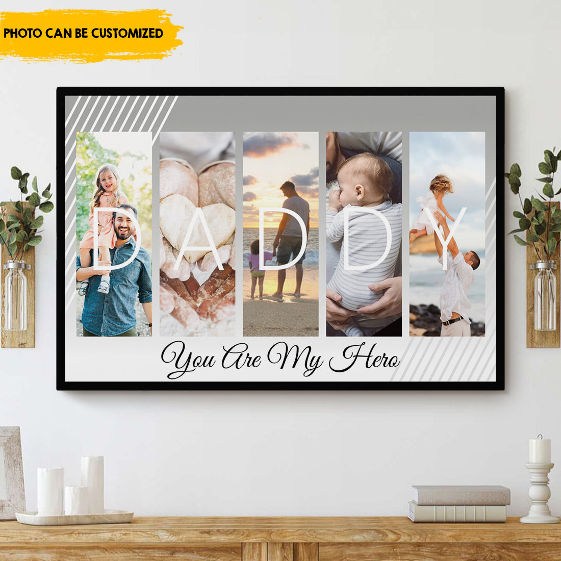 Dad you are my hero - Personalized Canvas AK