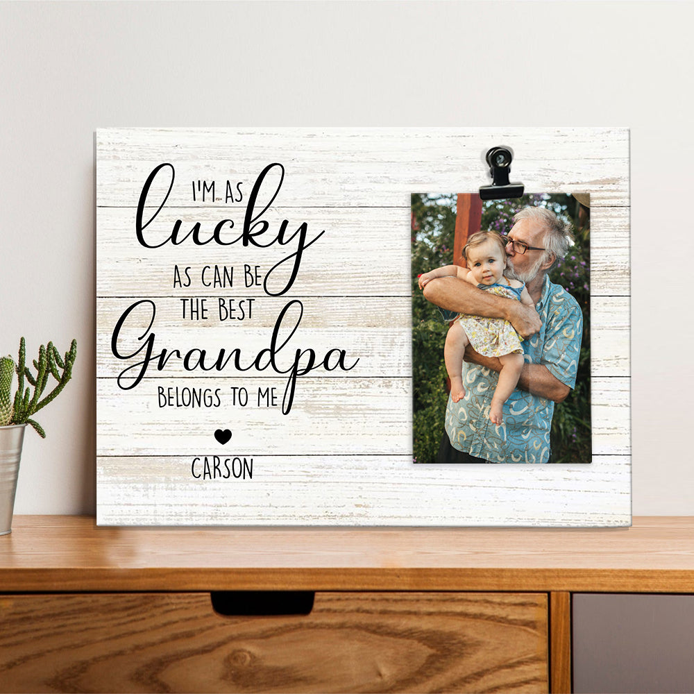 LUCKY as can be the best - Personalized Photo clip frame AA