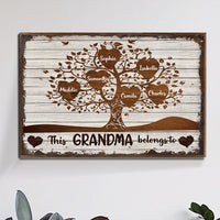Thumbnail for This Grandma Belongs To Personalized Canvas Wall Art AK