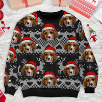 Thumbnail for I Love My Pet Photo Ugly Christmas Sweatshirt, All-Over-Print Sweatshirt AB