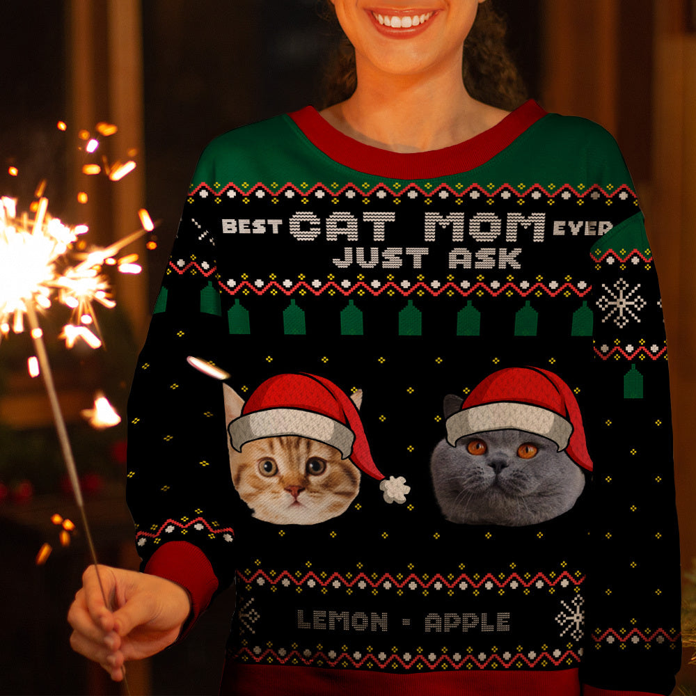 Best Dog Mom Dad Ever Ugly Christmas Sweater, Christmas Gift AB