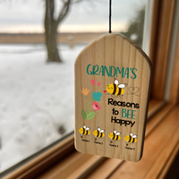 Thumbnail for Personalized Reason To Bee Happy Wind Chime Mom Grandma, Gift For Grandma AZ