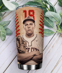 Thumbnail for Personalized Upload Photo Baseball Tumbler, Gift For Baseball Lover AA