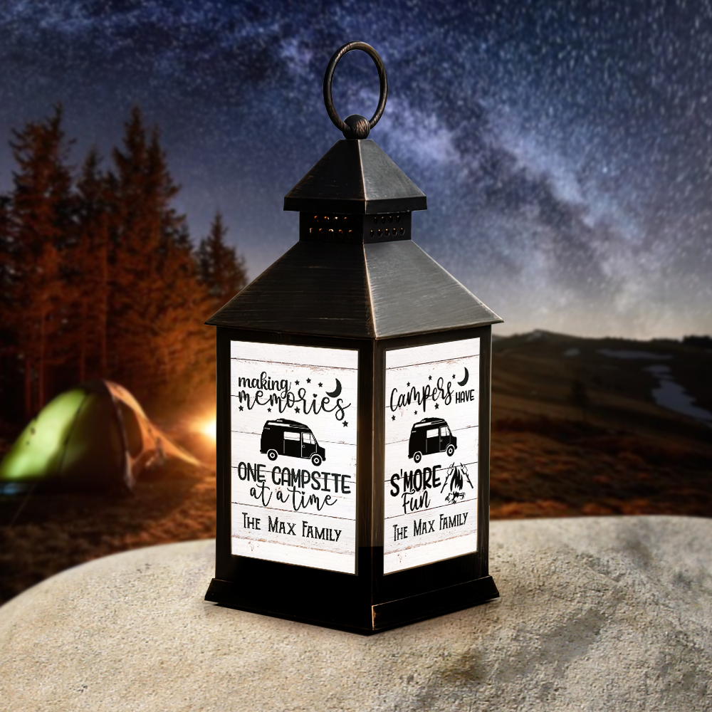 Custom Making Memories One Campsite Camping Lantern II, Gift For Camper FC