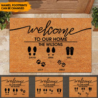 Thumbnail for Foot Print Family - Personalized Doormat AB