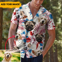 Thumbnail for Flower Independence dog face - Hawaiian Shirt AI