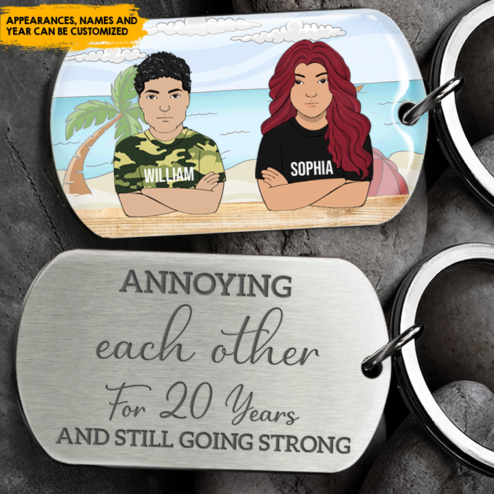 Annoying Each Other Personalized Metal Keychain AA