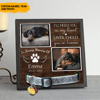 Thumbnail for Two Photos Pet memorial Pet Loss - Pet Collar Holder AA