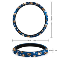 Thumbnail for Custom Galaxy Dog Cat Photo Car Steering Wheel Cover, Pet Lover Gift JonxiFon
